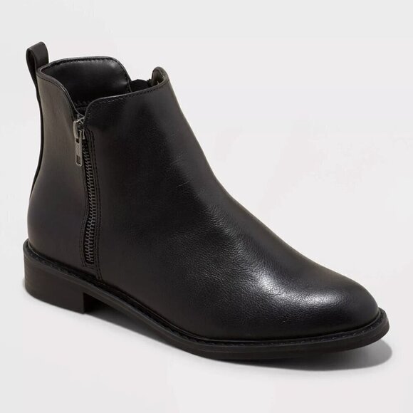 Universal Thread Women's Brenna Ankle Black Boots - Picture 1 of 3